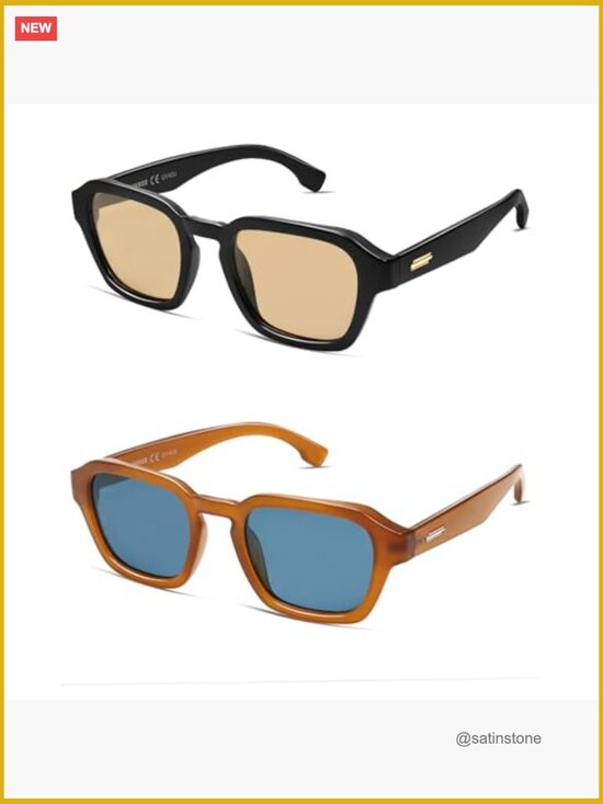 Retro Vintage Polarized Square Sunglasses for Women Men 2025 Fashion